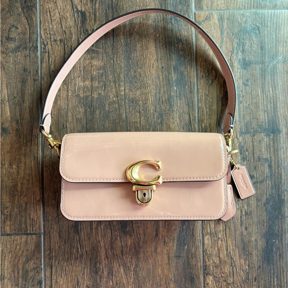 Coach patent leather studio baguette